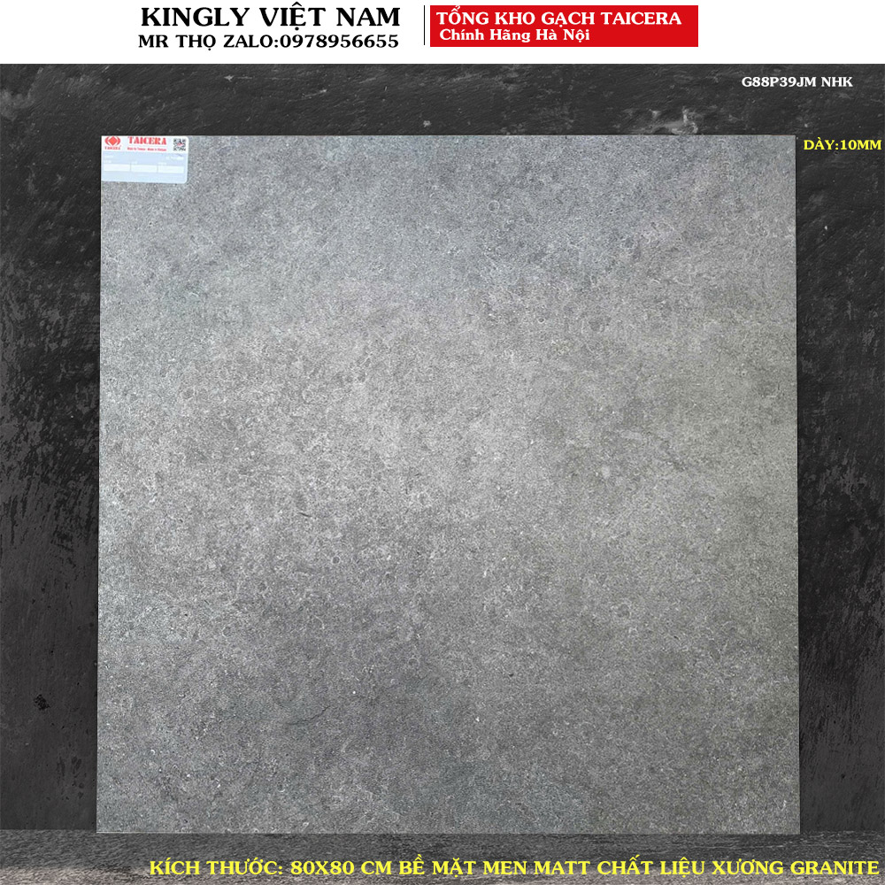 Gạch lát nền vân xi măng 80x80 Taicera G88P39JM Loại 1